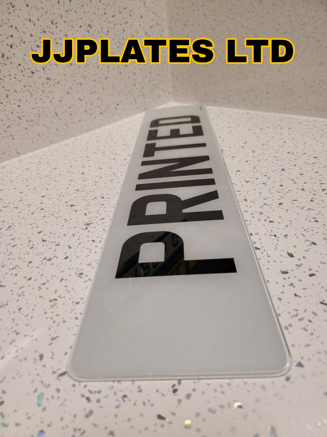Single printed number plate